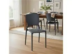 Cadeira Tramontina Sofia Encosto Fechado Grafite - 9