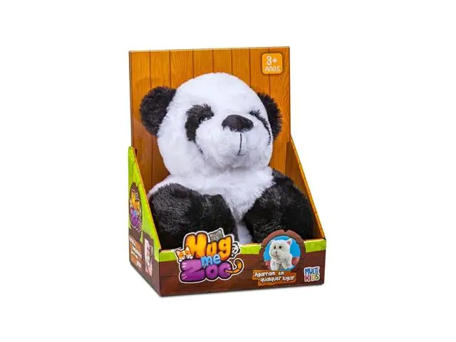 Pelúcia Hug Me Zoo Urso Panda Multikids