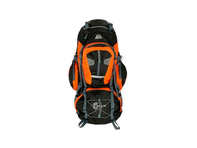 Mochila de Excursión Doite Sierra 60 lts negra y naranja