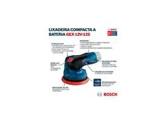 Lixadeira roto orbital a bateria Bosch GEX 12V-125, Brushless, SB - 1