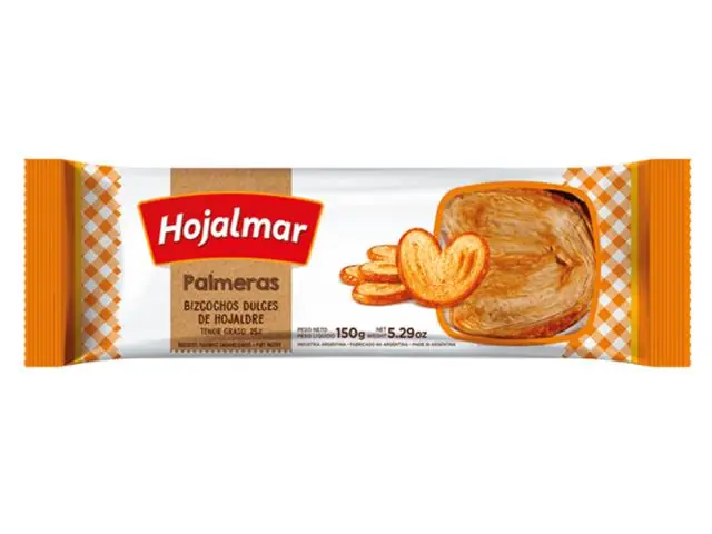 Biscoito Argentino Hojalmar Palmeras 150g