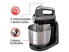 Batidora de Pedestal Black+Decker, Negro y Plata MX1200 - 3