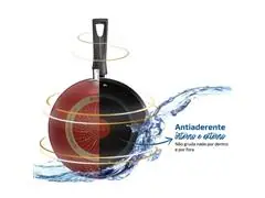 Frigideira Wok Antiaderente Multifuncional Rochedo Limpa Facil 28cm - 8