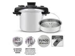 Panela de Pressão Tefal Opti'Space Inox FundoTriplo Cesto de Vapor 7L - 2