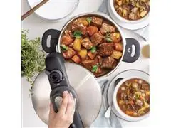 Panela de Pressão Tefal Opti'Space Inox FundoTriplo Cesto de Vapor 7L - 6