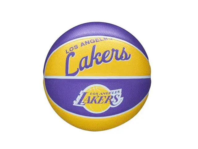 Bola de Basquete Wilson NBA Team Retro Mini Los Angeles Lakers 3