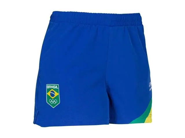 Shorts Feminino Treino Time Brasil Mormaii Azul