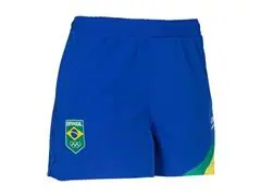 Shorts Feminino Treino Time Brasil Mormaii Azul - 0