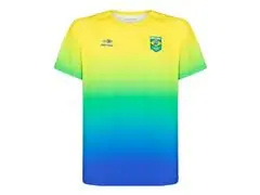 Camiseta Manga Curta Masculina Degradê Time Brasil Mormaii