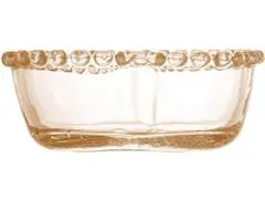 Bowl Cristal Coracao Ambar Metalizado Lyor - 2