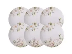 Kit Prato Raso Tramontina Magnólia em Porcelana Decorada 28 cm 6 Peças - 2