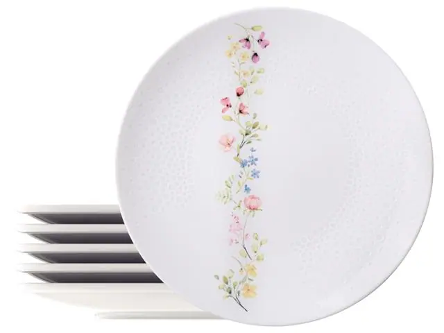 Kit Prato Raso Tramontina Artemis em Porcelana Decorada 28 cm 6 Peças