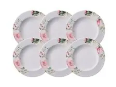 Kit Prato Fundo Tramontina Ornatta em Porcelana Decorada 23 cm 6 Peças - 1