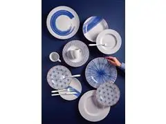 Kit Prato Raso Tramontina Abstratta em Porcelana 28 cm 6 Peças - 1