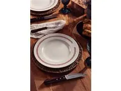 Kit Prato Raso Tramontina Churrasco Classic em Porcelana 28 cm 06 Pçs