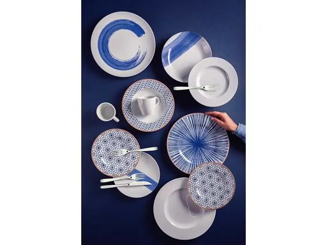 Aparelho de Jantar Tramontina Santorini em Porcelana Decorada 20 Peças