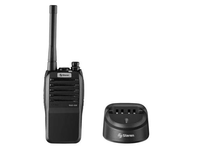 Steren Radio Análogo Portátil de 2 Vías RAD-530, 16 Canales, Negro