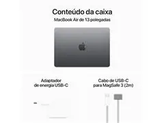 Notebook Apple MacBook Air 13 M3 8GB 256GB SSD Cinza Espacial - 7