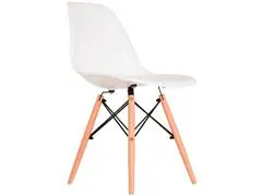 Cadeira Eames em PP Pé DSW Madeira Branca 4 Unidades - 1