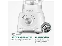 Liquidificador Pratic Power Mondial Branco - L-97-W 550W - 5