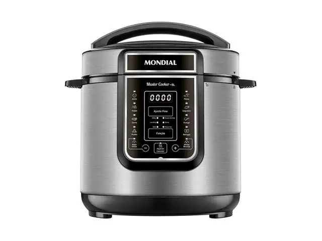 Panela de Pressão Elétrica Digital 6L Mondial Preto/Inox 1000W