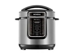 Panela de Pressão Elétrica Digital 6L Mondial Preto/Inox 1000W