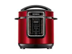 Panela de Pressão Elétrica Digital 6L Mondial Vermelho/Inox 1000W - 0