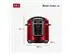 Panela de Pressão Elétrica Digital 6L Mondial Vermelho/Inox 1000W - 7