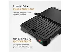 Grill Master Press Duo 180 Mondial Preto/Inox - PG-01-180 1000W - 4