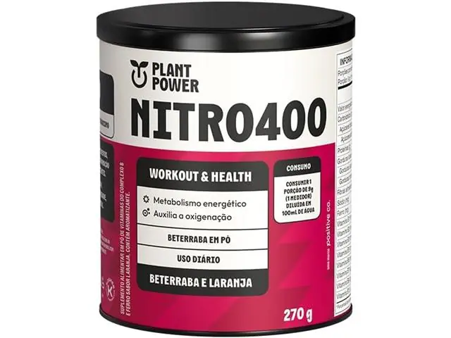 Suplemento Nitro400 Plant Power Beterraba e Laranja 270g