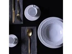 Conjunto Porto Brasil com 6 Xícaras de Chá Madeleine Branco - 1