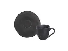 Conjunto Porto Brasil com 6 Xícaras de Café Orgânico Preto Matte