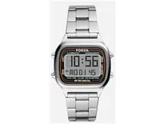 Relógio Fossil Masculino Retro Digital Prata FS5844/1KN - 0