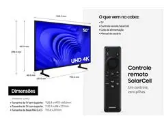 Smart TV LED 50" Samsung Crystal UHD 4K Tizen HDR10+ 3 HDMI 1USB Wi-Fi - 5