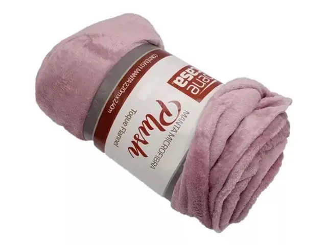 Manta de Microfibra Flannel Plush Casal 1,80 x 2,20 Pink