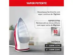 Ferro a Vapor Arno Essentialgliss com Base Antiaderente FMQ - 3