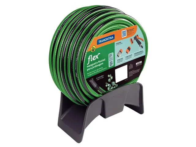 Mangueira Flex para Jardim Tramontina Verde em PVC 4 Camadas 20m