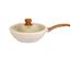 Wok Antiadherente Carol Beige efecto granito 26cm con Tapa de Vidrio - 0