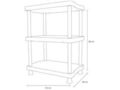 Estante Modular Rectangular 3 Cuerpos Natural - 1