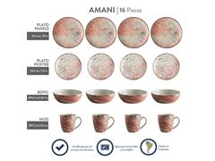 Vajilla Corona Amani 4 Puestos 16 Piezas - 5