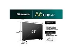 Smart TV DLED 58" Hisense UHD 4K HDR10+ 2 USB 3 HDMI WiFi - 3