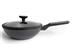 Wok Antiadherente Carol Negro efecto granito 26 cm con Tapa de Vidrio - 0