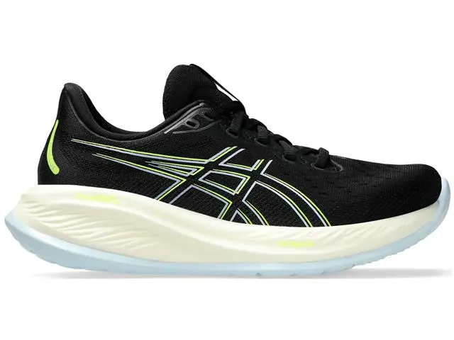 Tênis Asics Gel-Cumulus 26 Black/Safety Yellow Fem