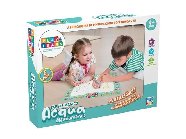 Tapete Mágico Acqua Play & Learn Alfanumérico Multikids BR1745