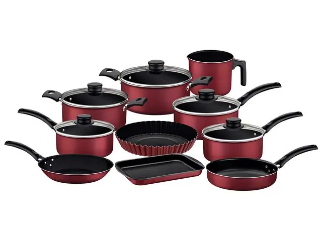 Jogo de Panelas Tramontina Turim Vermelho 10 Peças