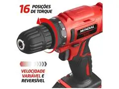 Parafusadeira e Furadeira Mondial FPF-06M Bateria 12V Bivolt - 1