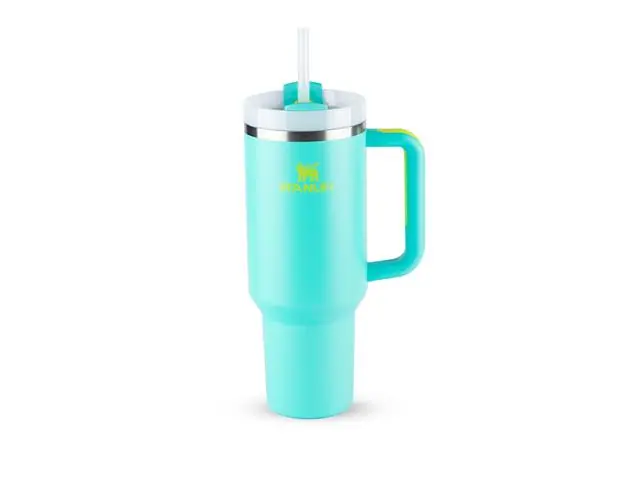 Copo com Canudo Stanley Quencher 2.0 Tropical Teal 1,180 Litros