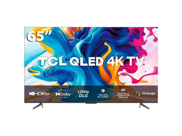 Smart TV QLED 65" 4K UHD TCL C645 Google TV Dolby Vision Atmos