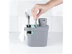 Dispenser para Detergente e Organizador de Pia OU Trium 650ml Chumbo - 3