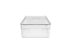 Organizador de Armários com Tampa 2,8Litros OU Clear 30x15x7cm Natural - 1